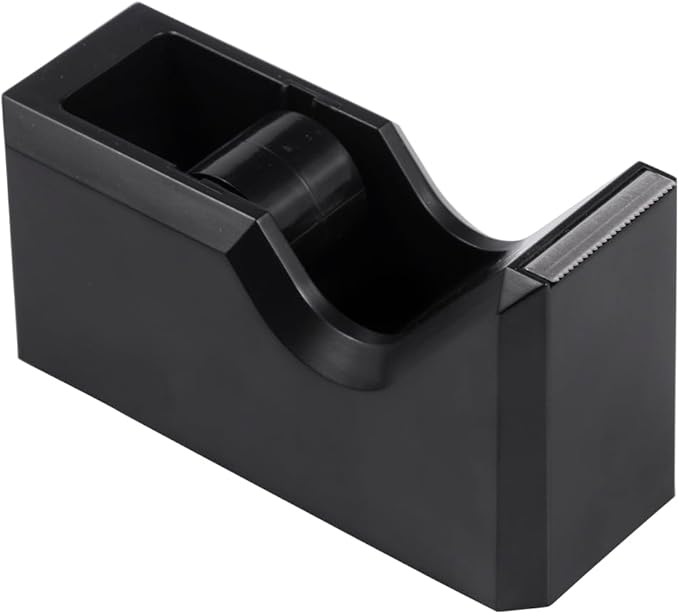 JAM PAPER Colorful Desk Tape Dispensers - Black - 3/Pack