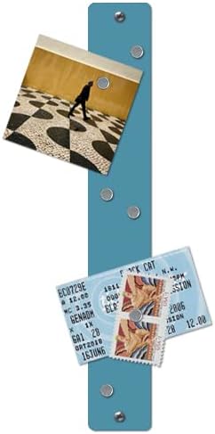 Three by Three Seattle Large Magnetic Strip Bulletin Board (3-Pack) – 28″ × 2.5″ Metal Magnetic Display Board with 12 Neodymium Magnets Each (Sky Blue)