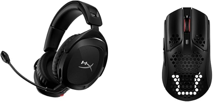 HyperX Cloud Stinger 2 Wireless Gaming Headset and Pulsefire Haste Wireless Gaming Mouse Bundle