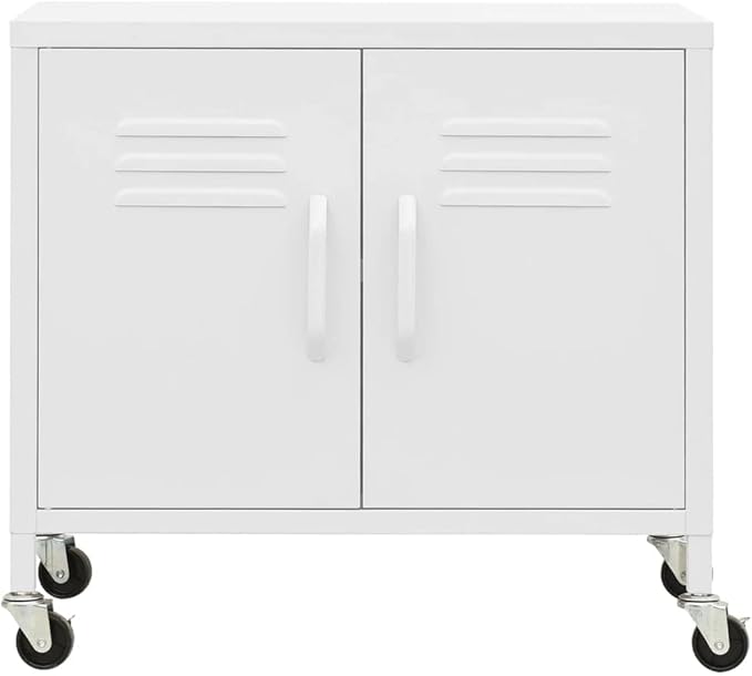 Industry Style,Storage Cabinet,Office Cabinet,Bookcase,Sideboard,File Cabinet,Multifunctional Cabinet,Storage Furniture,for Home,Living Room,Apartment,Office, White 23.6"x13.8"x19.3" Steel