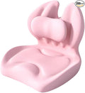 Adjustable Memory Foam Lumbar Cushion - Ergonomic Lower Back Support Pillow with Cotton Cover, Mid-Height Customizable Design for Office Chair, Car Seat, Long Sitting (Pink, Large)