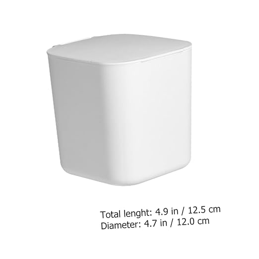 Slim Trash Cans Lids 2pcs Desktop Trash Can Set Small Bin for Kitchen Bathroom