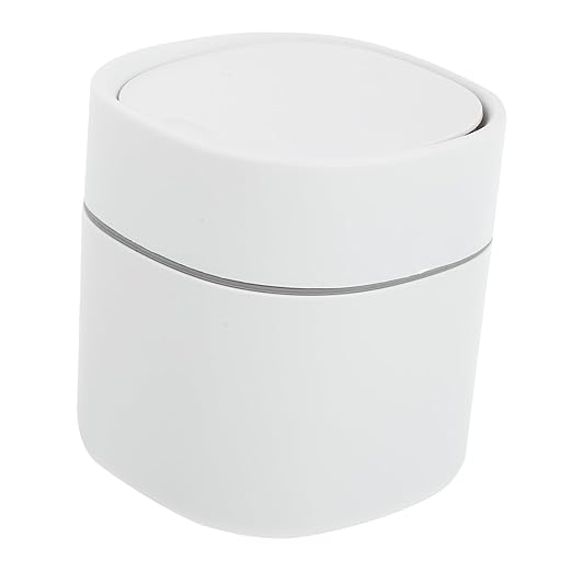 GLEAVI Slim Trash Can Lid Tiny Trash Can for Office Desktop Waste Container Bin