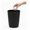 Mini Waste Basket - Durable Small Plastic Garbage Trash Can Bin - Lidless Open-Top, Slim Profile for Compact Spaces - Suitable for Home, Bathroom, Office, Bedroom, Kitchen and More, Black