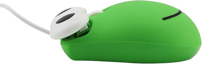 Sokelinn-six Wired Cute Mouse, USB Wired Mause for Kids with Lovely Cartoon Shaped, 1600PDI 3 Buttons Ergonomic Mini Mice for PC Laptop Desktop (Green Frog)
