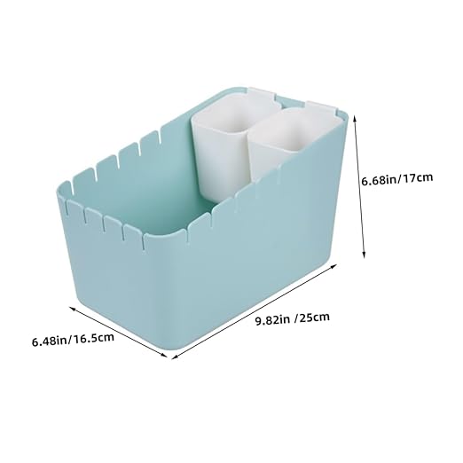 SOLUSTRE Slim Desk Waste Bin Trash Can for Desk Material Dry Wet Separation Bin Desktop Garbage Can