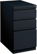 STAPLES 3-Drawer Vertical File Cabinet, Letter Size Documents, Lockable & Mobile, 23" D x 15" W x 27.75" H, Black