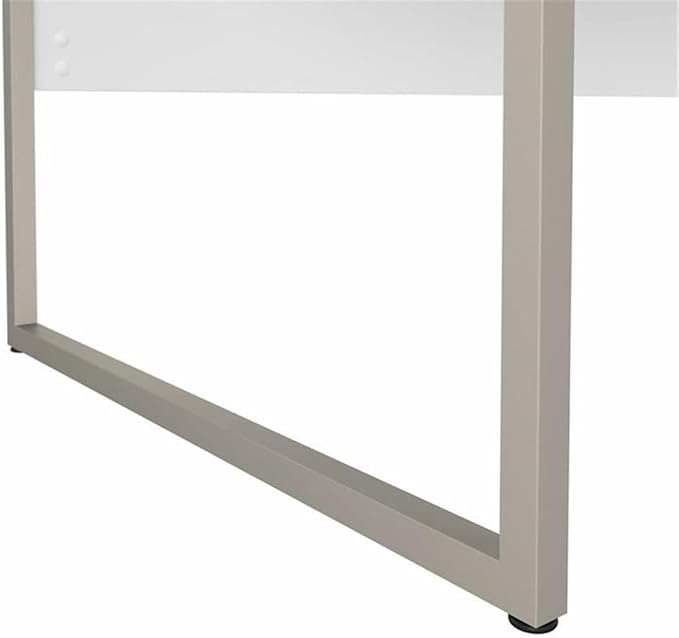 Pemberly Row Set of 2 Mobile File Cabinet & Computer Table Desk in White