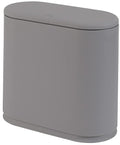 Sooyee 10 Liter Rectangular Plastic Trash Can Wastebasket with Press Type Lid,2.4 Gallon Garbage Container Bin for Bathroom,Powder Room,Bedroom,Kitchen,Craft Room,Office,(Gray)