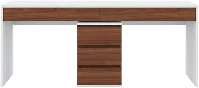 White 3-Piece Home Office Set with Multi-Purpose Storage Desks, Durable Wooden Construction, Modern Design for Workspace Organization