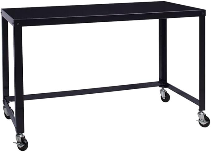 Home Square 3-Piece Set with Mobile Desk & File Cabinet & 5-Shelf Bookcase Black