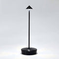 Rechargeable Cordless Table Lamp, 6000mAh LED Battery Operated Desk Lamp Touch 3 Color Stepless Dimming Portable Outdoor Waterproof Table Light for Patio/Restaurant/Dining/Home (Black)