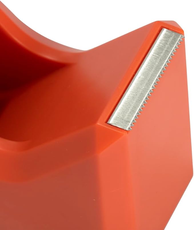 JAM PAPER Colorful Desk Tape Dispensers - Orange - 3/Pack