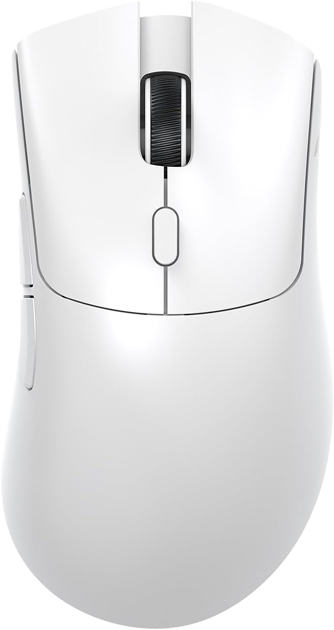 MAMBASNAKE Attack Shark R1 Wireless Gaming Mouse,PAW3311 Optical Sensor 18K DPI,59g Ultralight 2.4Ghz/BT/Wired Computer Mice for Win/Mac - White
