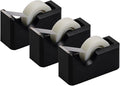 JAM PAPER Colorful Desk Tape Dispensers - Black - 3/Pack