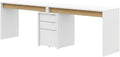 White 3-Piece Home Office Set with Multi-Purpose Storage Desks, Durable Construction, Modern Design, Ideal for Workspaces