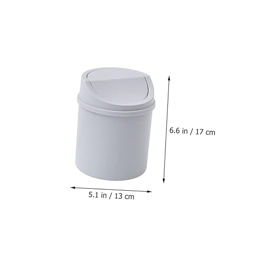 MAGICLULU 2pcs Slim Trash Can Lid Kitchen Office Accessories Recycling Bin for Kitchen Desktop Trash Can Household Bin