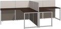 Scranton & Co Furniture L Shaped Desk for 2, 60W x 119D x 45H, Thermally Fused Laminate, Mocha Cherry Finish, Metal Legs, Wire Management, Adjustable Levelers, Office Workstation