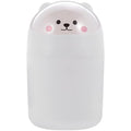 Cabilock 1pc Cute Bear Desktop Trash Can Mini Waste Bin Lid for Home Office Compact Garbage Container for Bedroom for Small Spaces White
