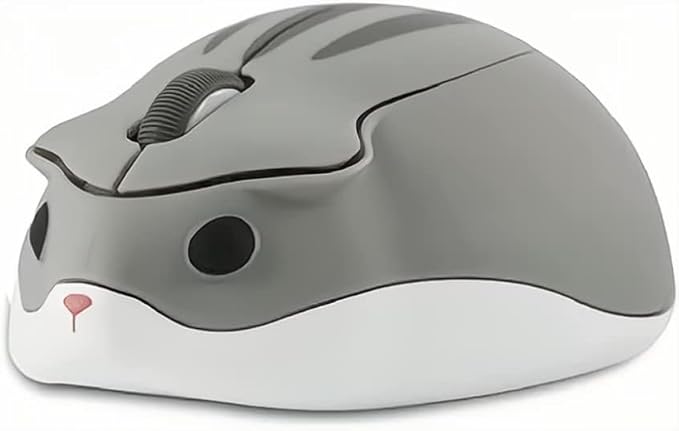 Wireless Mouse Bluetooth Cute Hamster Shape Kawaii Fun Portable Silent Lightweight Quiet Cordless Gaming Mice for PC Laptop Computer Mac iPad Pro MacBook Pro/Air Kids Boys Girls Women Men Gift