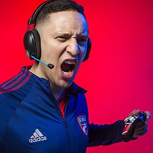 JLab Play Pro Gaming Wireless Headset, 60+ Hour Bluetooth 5 Playtime 60ms Super-Low Latency for Mobile Gameplay, Retractable Boom Mic, AUX Gaming Cord Compatible with Gaming Consoles