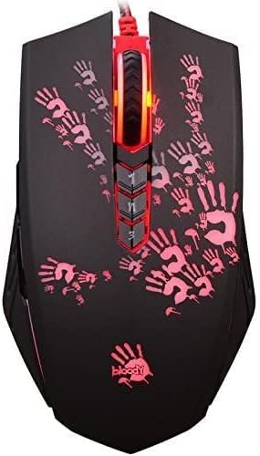 Bloody A60L Optical Gaming Mouse with Light Strike (LK) Switch & Scroll - Fully Programmable and Advance Macros (A60L)