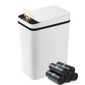 FRESHLIX Bathroom Automatic Trash Can, 4 Gallon Touchless Motion Sensor Small Garbage Can with Lid Smart Electric Narrow Waterproof Garbage Bin for Bedroom Office Halloween Decoration, White
