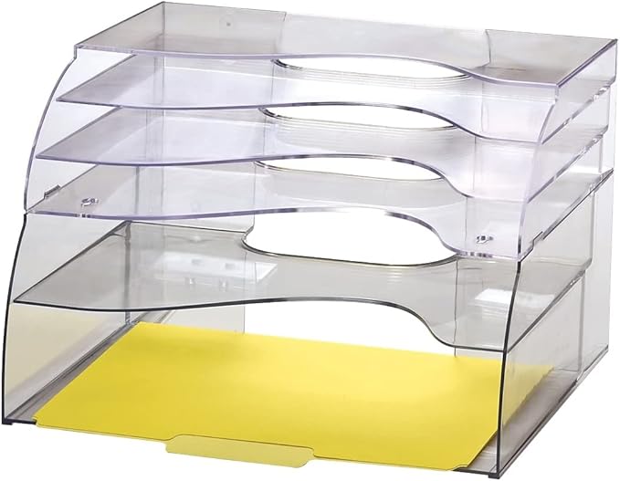 Officemate Two-Way Organizer, 5-Tier, Clear (22924)