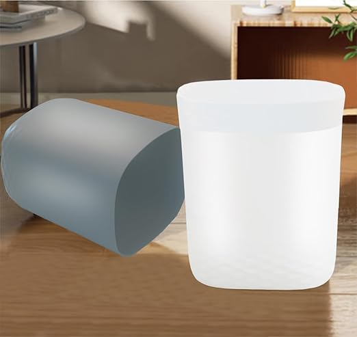Small Trash Can with 60 Count of Trash Bags,2.5 Gallon Wastebasket Recycling Bin Trash Can for Bathroom Bedroom Office Kitchen (2, White+Gray)