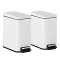 Bigacc 1.3 Gallon Kitchen Trash Can, Stainless Steel Small Trash Can & Mini Garbage Can with Removable Plastic Inner Bucket Lid, Foot Pedal, Waste Bin for Bathroom,(2 Set)