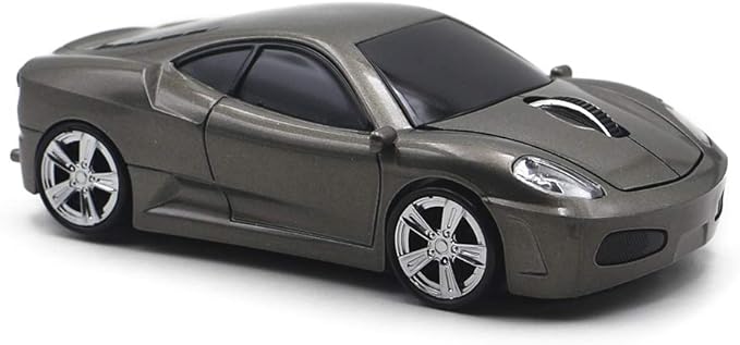 MGbeauty Wireless Mouse Sports Car Mouse Computer Optical Mice for PC Laptop MAC (Grey)