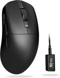 RK ROYAL KLUDGE RK M3 Wireless Gaming Mouse, 47g Lightweight Computer Mouse with PAW3950 Optical Sensor, 8K Polling 42000 DPI, Triple Modes PC Game Mice with 5 Programmable Buttons for Win/Mac, Black