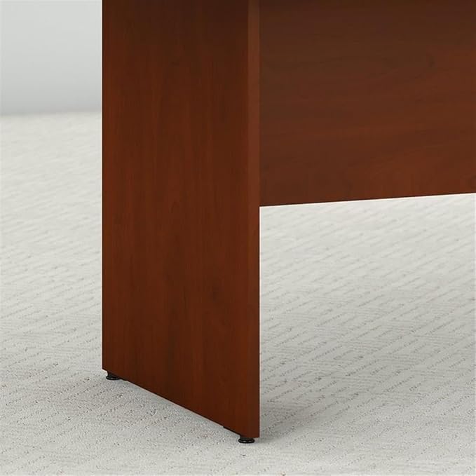 Pemberly Row Set of 7 - Cherry Conference Table & 6 Black Executive Chairs