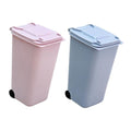 Veemoon 2Pcs 650ML Mini Desktop Garbage Can Multi-Function Trash Bin Lid Decorative Waste Basket for Home Office Slim Design for Desk Organization