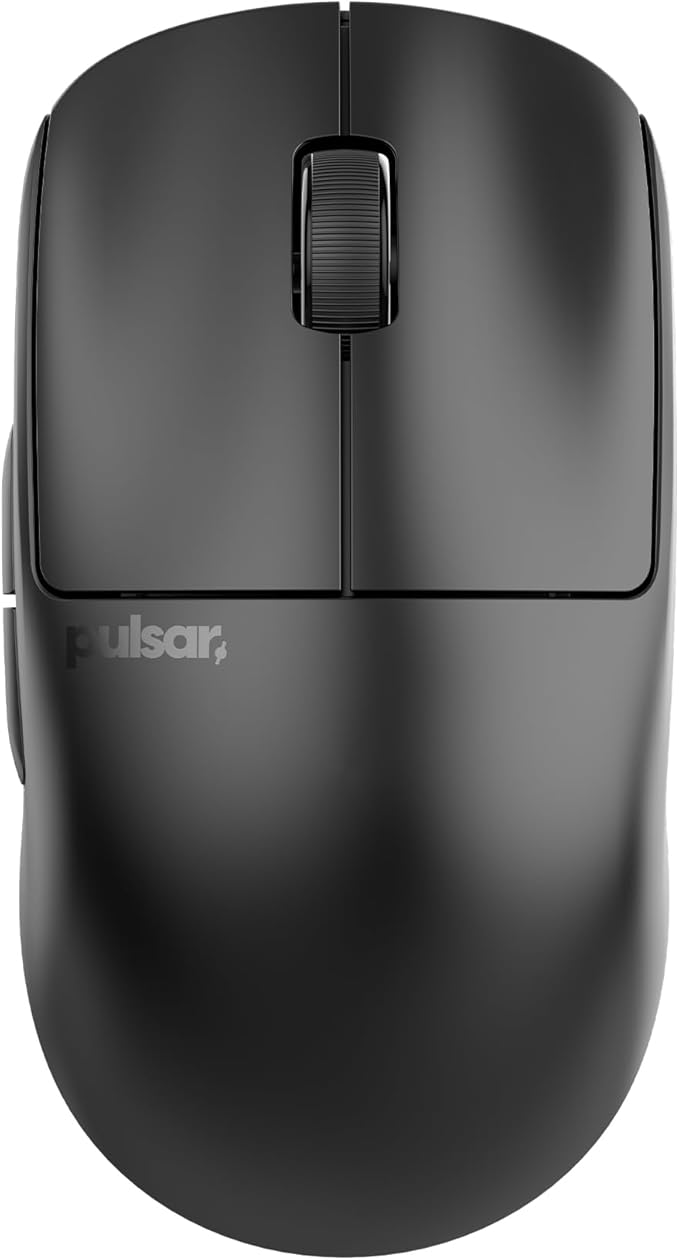 Pulsar Gaming Gears X2 v2 Wireless Gaming Mouse, Ultra Lightweight 1.87 oz (53 g), Symmetrical, Optical Switch, 2.4 Ghz 1 ms, 26000 DPI, PAW3395 Sensor (Medium, Wireless, Black) (Renewed)