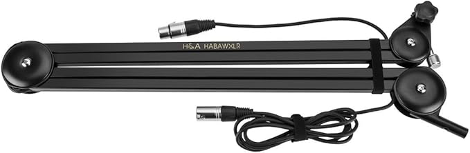 Rode 2X PodMic Dynamic Podcasting Microphones Bundle with H&A Broadcast Arms with Internal Springs and Integrated 10' XLR Cables, High-Performance Closed-Back Studio Monitor Headphones (6 Products)