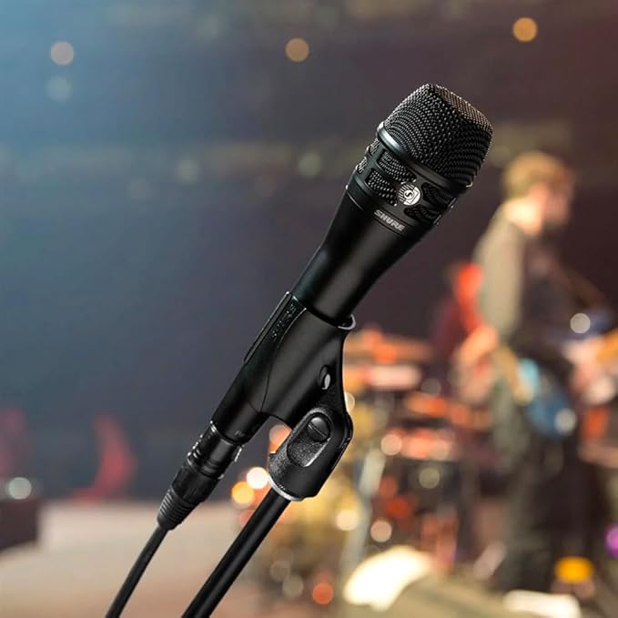 Shure KSM8 Dualdyne Dynamic Vocal Microphone – Dual-Diaphragm Cardioid Mic for Live Performance, Studio Recording & Broadcasting, Black