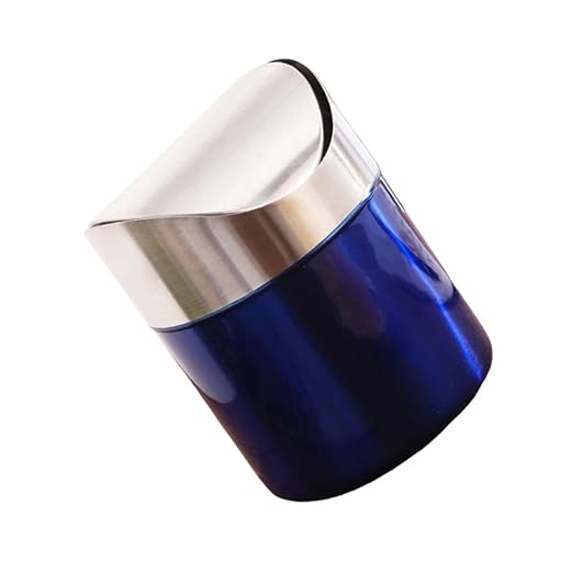 MAGICLULU Compact Stainless Steel Desk Top Trash Can Lid Recycling Bin for Kitchen Bathroom Office