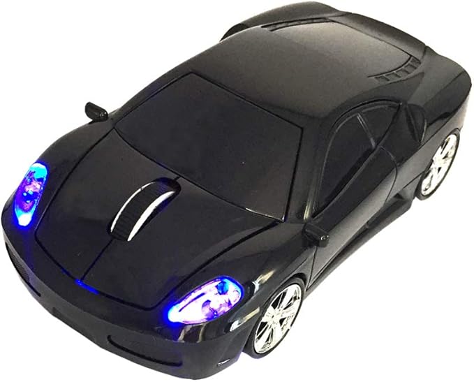 Jinfili 2.4GHz Sports Car Wireless Mouse Optical Cool 1600DPI 3D USB Wireless Gaming Mice for Pc Laptop Windows 10