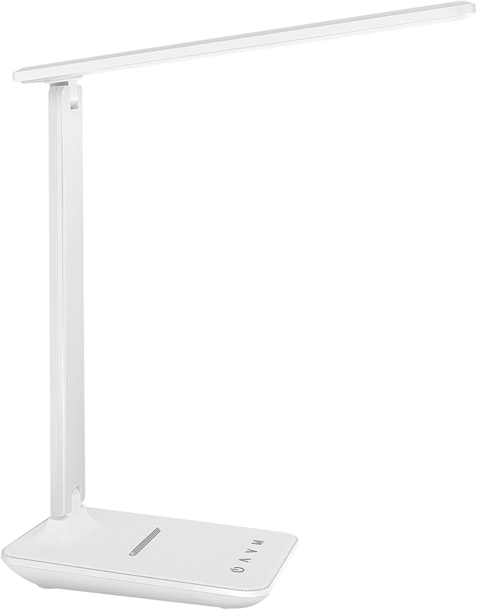 shinelife LED Portable Bright Rechargeable Desk Lamp, 4000mah Dimmable Touch Battery Operated Desk Light with Charger, Adjustable Modern Cordless Table Lamps for Office Home Nail Craft Puzzle