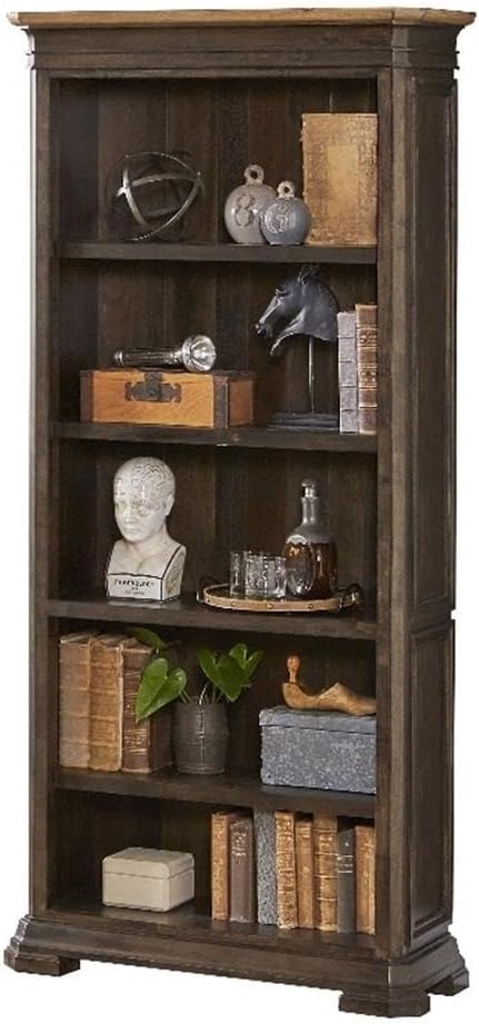 Pemberly Row Set of 3 Executive Desk w/Power Center & Filing Cabinet & Bookcase