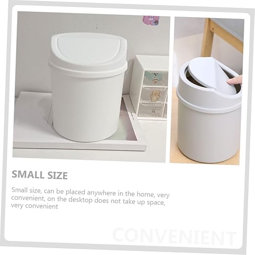 MAGICLULU 2pcs Slim Trash Can Lid Kitchen Office Accessories Recycling Bin for Kitchen Desktop Trash Can Household Bin