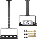 Salange 3-in-1 Projector Mount, Adjustable Height Ceiling/Wall Mount with Tray, Heavy-Duty Stand w Cable Management, Holds Up to 22 lbs, Ideal for Home Theater and Office (Black)