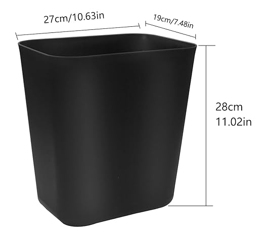 3.6 Gallon Small Trash Can Wastebasket for Kitchen Office Bathroom (3.6 Gallon(2 Pack), Black)