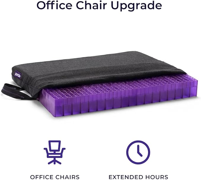 Purple Double Seat Cushion and Back Cushion Bundle