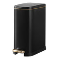 SYNCVIBE Bathroom Trash Can with Soft-Close Lid 3.5 Gallon Stainless Steel Garbage Can with Removable Inner Bucket Slim Trash Bins for Bedroom Office (Matte Black)