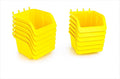 WallPeg Pegboard Organizer Bins – Durable Wall Organizer to Arrange Tools and Hardware for Peg Boards in Home, Garage, and Office (12 Count Medium Yellow Bins)