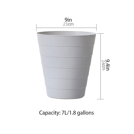 Garbage Can Slim Round Plastic Small Trash Can Wastebasket Garbage Container Bin for Bathrooms Powder Rooms Kitchens (A Pair) Desktop Trash Can