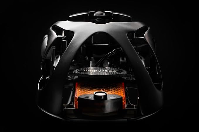 Angry miao AM Infinity Wireless Gaming Mouse, 49g Magnesium-Aluminum, PAW3950 30K DPI, 8K Polling, Anti-Double Click Optical-Micro Switches, Hot-Swap Battery, Tri-Mode RGB Programmable Mouse for FPS