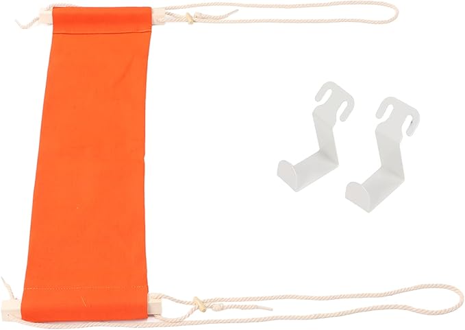 Brrnoo Foot Hammock Under Desk Footrest, Adjustable Office Footrest, Breathable Portable Under Desk Foot Rest Swing for Office Home (Orange)